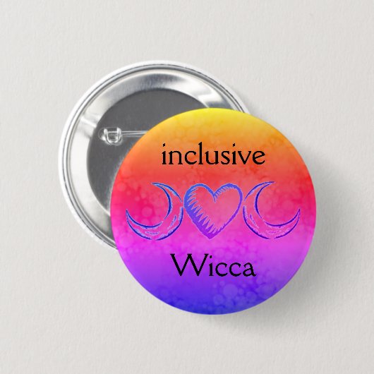 Inklusive Wicca (gelb, heiß rosa, blau) Button (Vorne & Hinten)