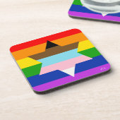 Inklusiver jüdischer Pride-Untersetzer Getränkeuntersetzer (Linke Seite)