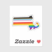 Inklusiver Massachusetts-Stolz Aufkleber (Blatt)