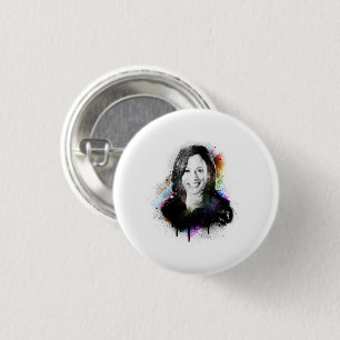 Inklusiver Pride Kamala Harris Spray Paint Button