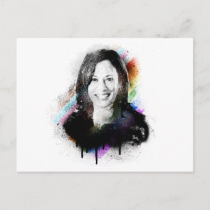 Inklusiver Pride Kamala Harris Spray Paint Postkarte