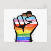 Inklusiver Progress Pride Faust Postkarte (Vorderseite)