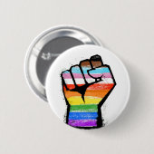 Inklusiver Progress Pride Fist Button (Vorne & Hinten)