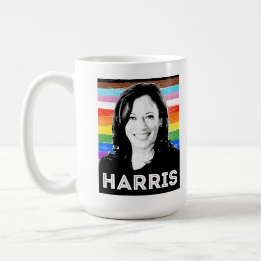 Inklusives Harris Pride Poster Kaffeetasse (Links)