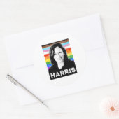Inklusives Harris Pride Poster Runder Aufkleber (Umschlag)