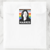 Inklusives Harris Pride Poster Runder Aufkleber (Tasche)