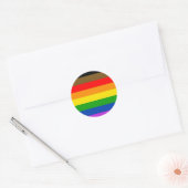 Inklusives LGBT-Pride-Flag Runder Aufkleber (Umschlag)
