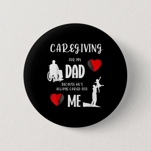 Inklusives Liebe Caregiver Apprecive T-Shirt Button (Vorderseite)