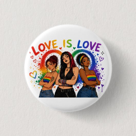 Inklusives Pride-Abzeichen Button (Vorderseite)