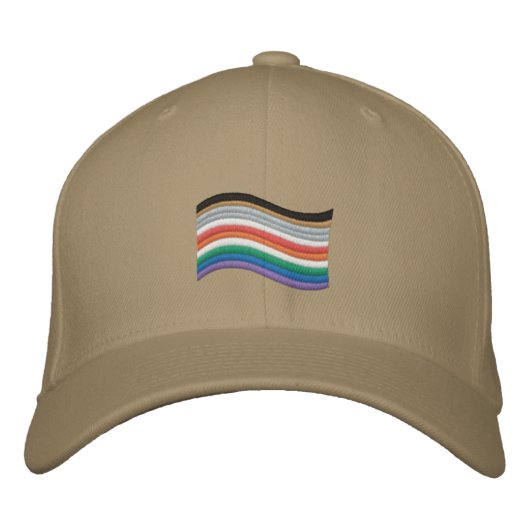 Inklusives Pride-Flag bestickt Baseball-Cap Bestickte Baseballkappe (Vorderseite)