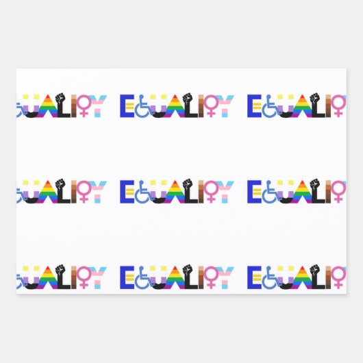 Inklusives Qualitätskennzeichen Geschenkpapier Set (Vorderseite 3)