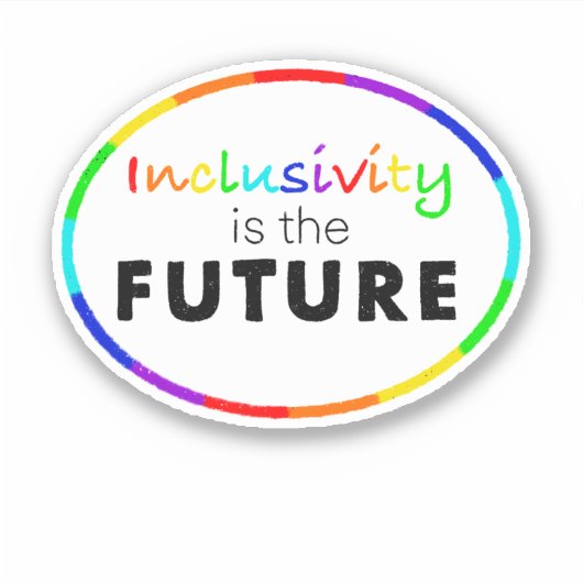 Inklusivität ist das KÜNFTIGE Bewusstsein für die Aufkleber (Vorderseite)