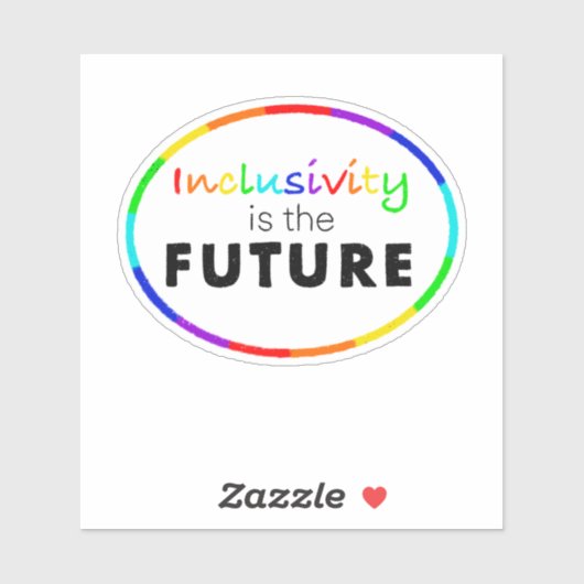 Inklusivität ist das KÜNFTIGE Bewusstsein für die Aufkleber (Blatt)