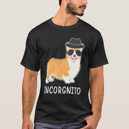 Inkognito Corgi Hund T-Shirt (Vorderseite)