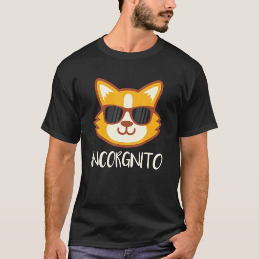 Inkognito Corgi Hund T-Shirt (Vorderseite)