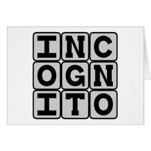 Inkognito, in der Anonymität verborgen