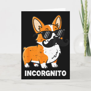 Inkognito lustiger Corgi in Verkleidung Hundehumor Karte