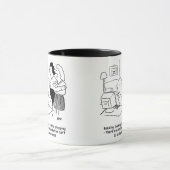 Inkompetenter Mann am Computer Tasse (Zentrum)