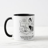 Inkompetenter Mann am Computer Tasse (Links)