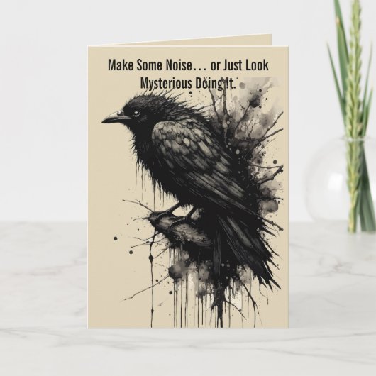 Inkstorm Crow Silence Before the Caw Karte (Vorderseite)