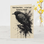 Inkstorm Crow Silence Before the Caw Karte (Gelbe Blume)