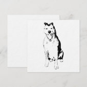 Inkstroke Lively Form Einladung (Vorne/Hinten)