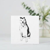 Inkstroke Lively Form Einladung (Stehend Vorderseite)