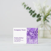 Inkte Blume Lilac Visitenkarte (Stehend Vorderseite)