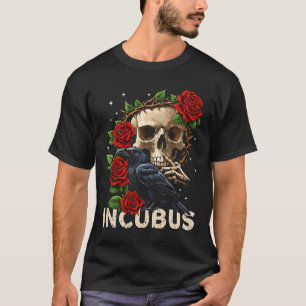 Inkubus Crow Links Skull Blume Halloween Kostüm 1 T-Shirt