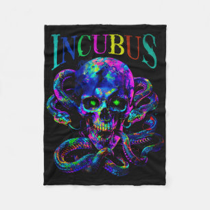Inkubus Schädel und Schlangen Halloween-Gotik Fleecedecke