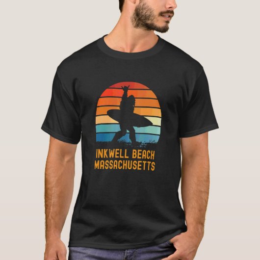 Inkwell Beach Massachusetts Sasquatch Souvenir T-Shirt (Vorderseite)