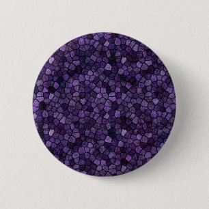 Inkwell Blue Cobbled Patchwork Terrazo Muster Button