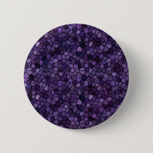 Inkwell Blue Cobbled Patchwork Terrazo Muster Button (Vorderseite)