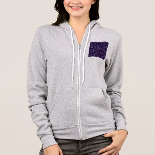 Inkwell Blue Cobbled Patchwork Terrazo Muster Hoodie (Vorderseite)