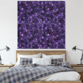 Inkwell Blue Cobbled Patchwork Terrazo Muster Leinwanddruck (Insitu (Schlafzimmer))