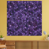Inkwell Blue Cobbled Patchwork Terrazo Muster Leinwanddruck (Insitu (Wohnzimmer))