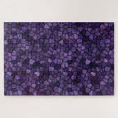 Inkwell Blue Cobbled Patchwork Terrazo Muster Puzzle (Horizontal)