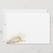 Inkwell und Feather Quill Stationierung Dankeskarte (Rückseite)