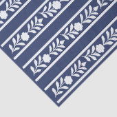 Inky Blue 1 Bone Inlay Floral Border Decoupage Pap Seidenpapier (Detail)