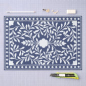 Inky Blue 1 Traditional Bone Inlay Decoupage Paper Seidenpapier (Handwerk)