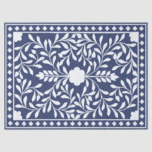 Inky Blue 1 Traditionelles Blau Knochen Einlegearb