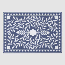 Inky Blue 1 Traditionelles Knochen Einlegearbeit D
