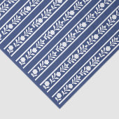 Inky Blue 2 Bone Inlay Floral Border Decoupage Seidenpapier (Ausschnitt)