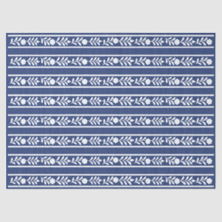 Inky Blue 2 Florale Knochenintarsien-Decoupage Seidenpapier