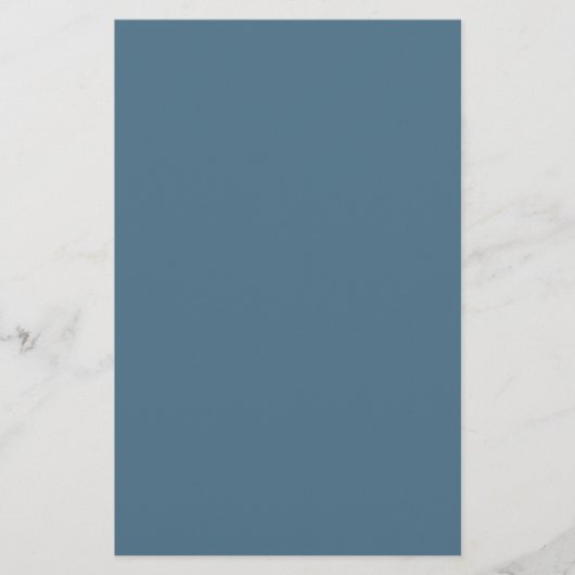 Inky Blue Solid Color Briefpapier (Vorderseite)
