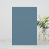 Inky Blue Solid Color Briefpapier (Stehend Vorderseite)