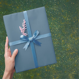 Inky Blue Solid Color Geschenkpapier