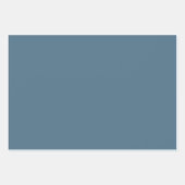 Inky Blue Solid Color Geschenkpapier Set (Vorderseite)