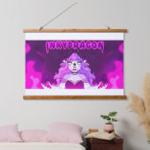 Inky Dragon Banner Wandteppich Mit Holzrahmen (Schlafzimmer)