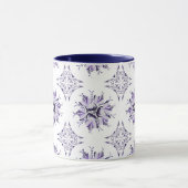 Inky Floral Coffee Tasse | Lilac Lila und weiß (Zentrum)